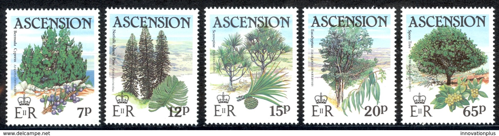 Ascension Sc# 363-367 MNH 1985 Trees - Ascension (Ile De L')