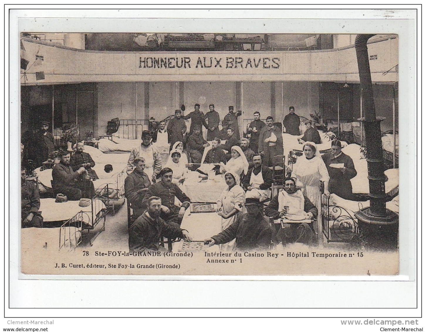 SAINTE FOY LA GRANDE - Intérieur Du Casino Rey - Hôpital Temporaire N° 15 - Très Bon état - Otros & Sin Clasificación