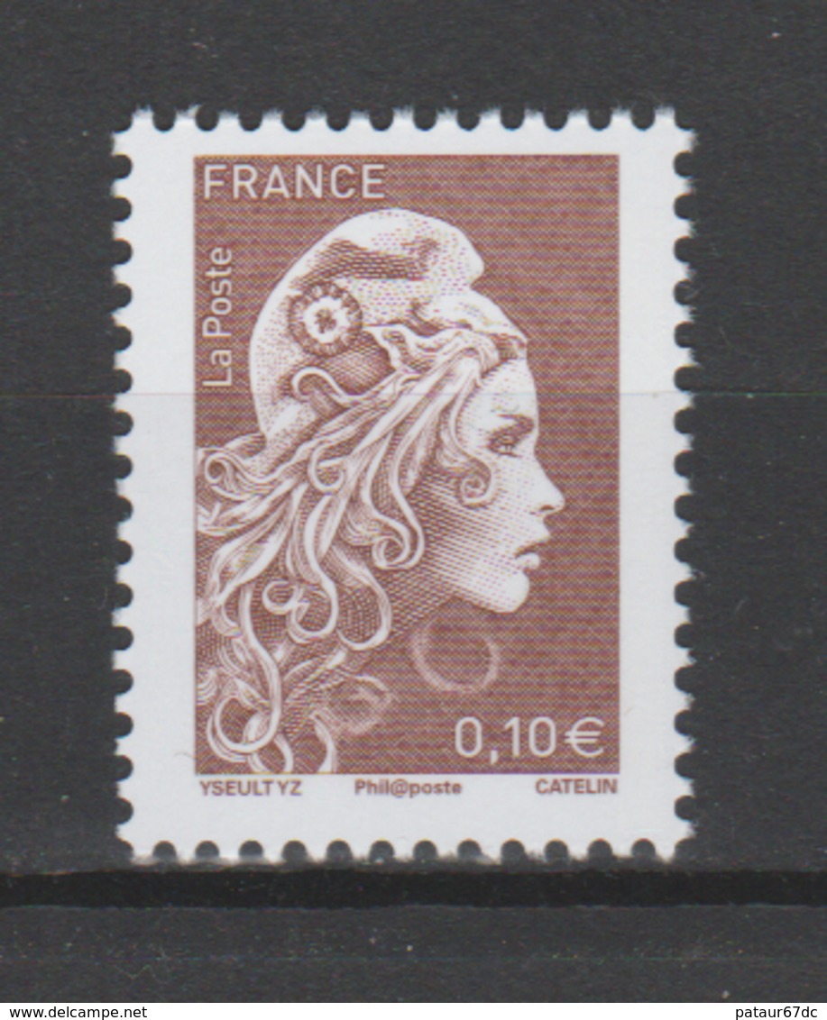 FRANCE / 2018 / Y&T N° 5250 ** : Marianne L'engagée (de Feuille Gommée) 0.10 € - Gomme D'origine Intacte - Unused Stamps