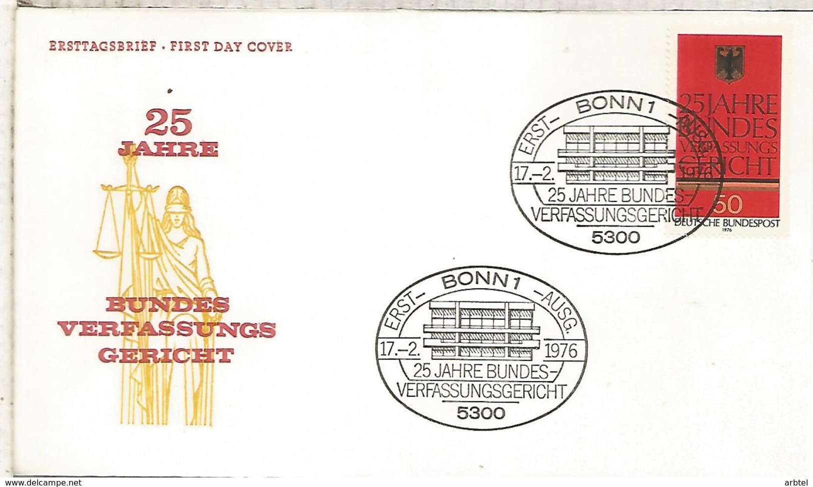 ALEMANIA FDC 1976 BUNDES VERFASSUNGS GERICHT TRIBUNAL CONSTITUCIONAL LEY LAW - Otros & Sin Clasificación