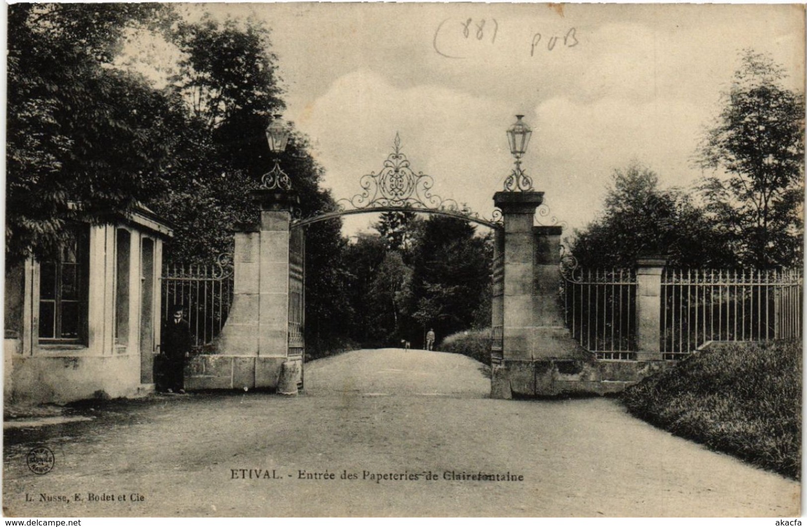 CPA ÉTIVAL - Entrée Des Papeteries De Clairefontaine (456085) - Etival Clairefontaine