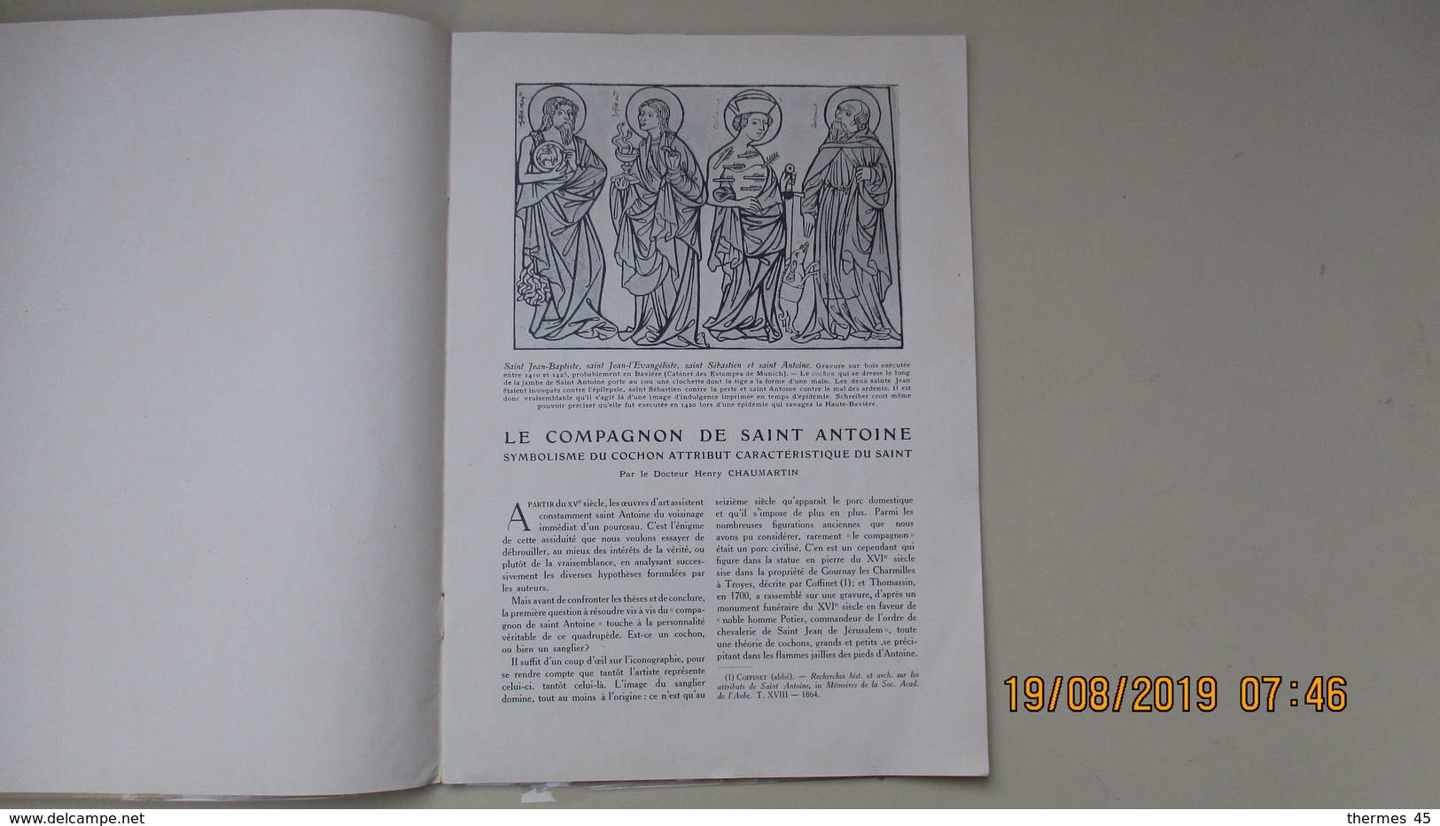 LE COMPAGNON DE SAINT ANTOINE / 1930 / H. CHAUMARTIN / Ed. AESCULAPE - Esoterismo