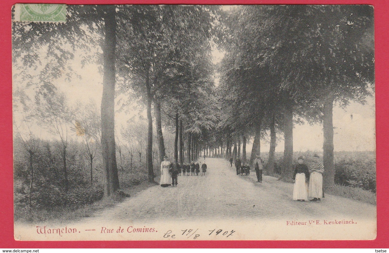 Warneton - Rue De Comines - 1907  ( Voir Verso ) - Komen-Waasten