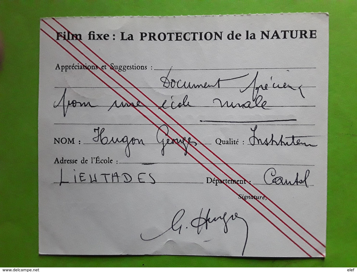 Lettre Papillon Cachet Tirete LIEUTADES ,Cantal Coq Decaris 1331 A,Documentation Ecole Film Protection Nature - 1961-....