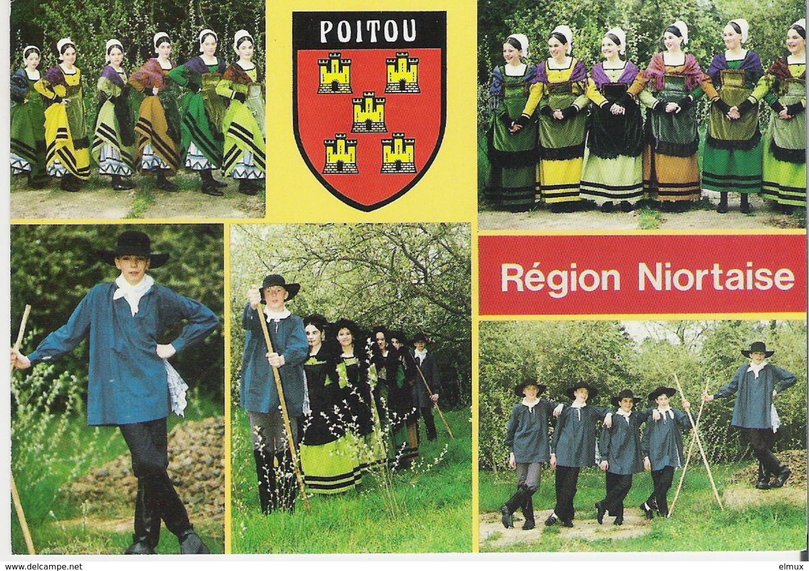 NIORT. CP Multivues Folklore De La Région Niortaise - Niort