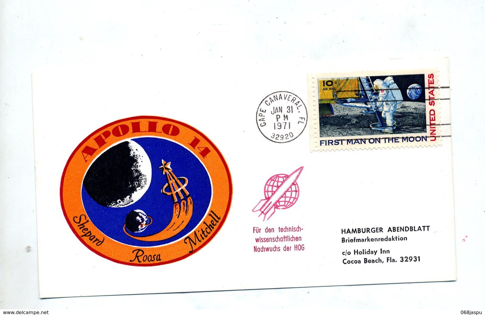 Carte Fdc Cape Cavaveral Apollo14 - USA