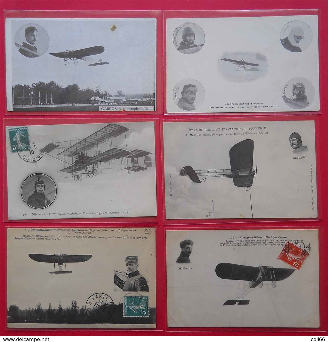 RARE Lot 24 CPA Old Postcards Avions Et Pilotes Aviation Driver And  And Airplanes 1909-1919 éditeurs Divers Dos Scanné - Aviateurs