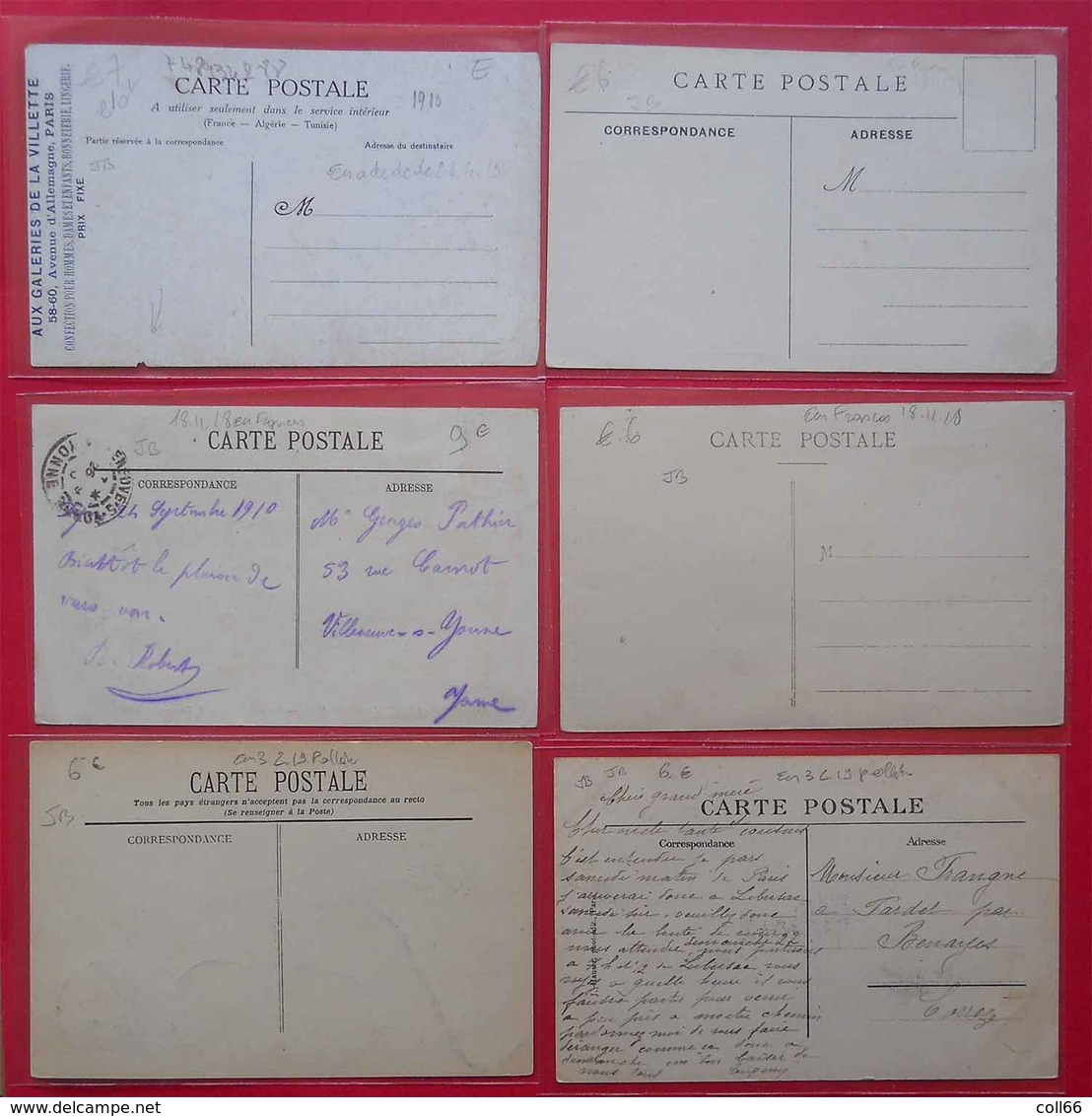 RARE Lot 24 CPA old postcards Avions et Pilotes Aviation Driver and  and airplanes 1909-1919 éditeurs divers dos scanné