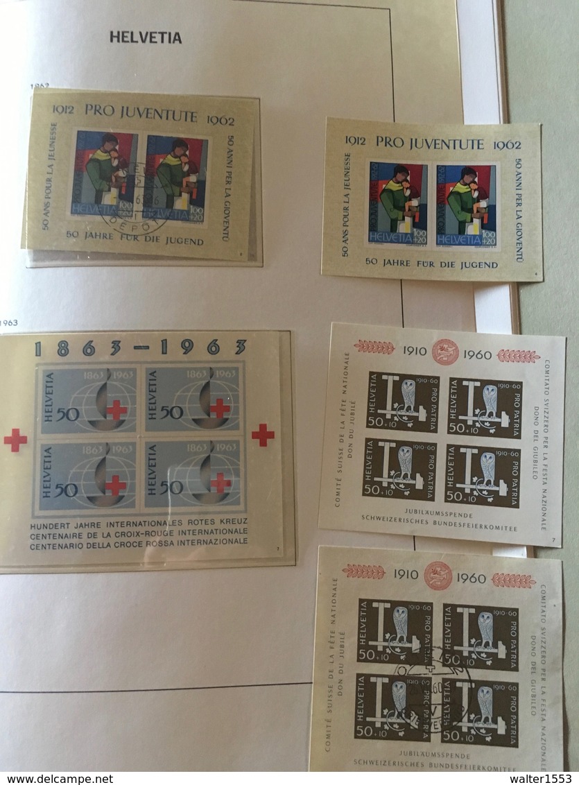 SVIZZERA SWITZERLAND SUISSE SCHWEIZ 1960 1962 1963 FOGLIETTI PRO PATRIA PRO JUVENTUTE** MNH - Nuovi