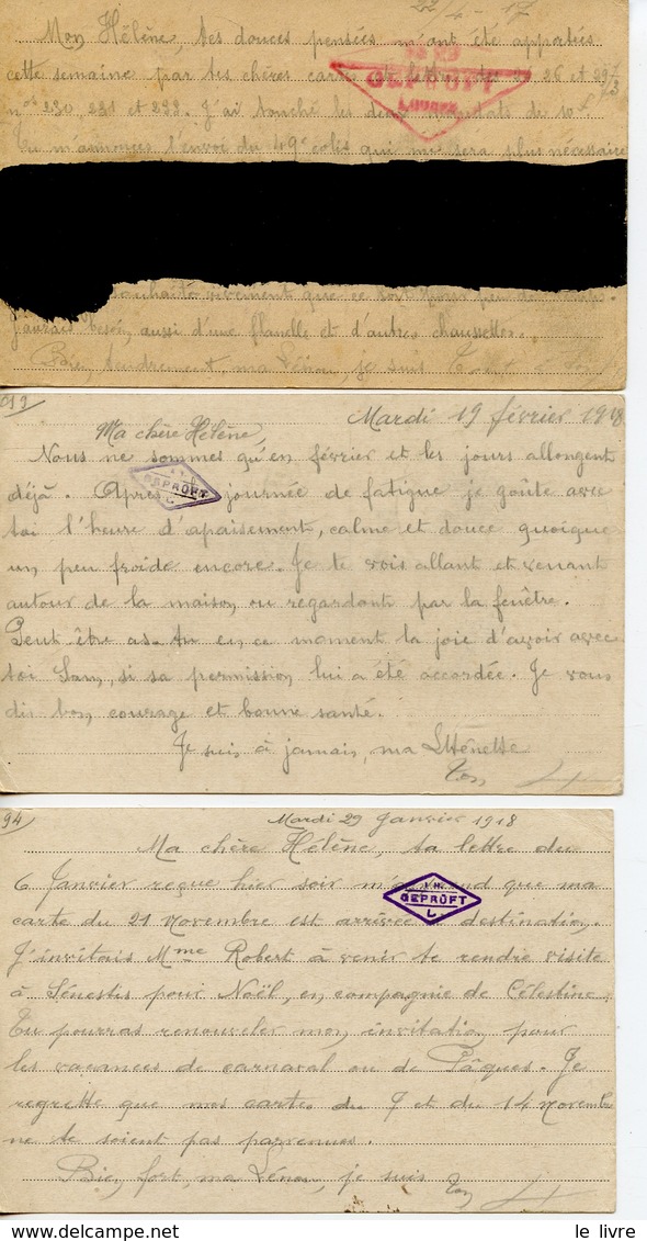 WW1 CAMP DE PRISONNIERS DE LANDAU 1917/18 LOT DOCUMENTS KRIEGSGEFANGENENSENDUNG PRISONNIER A SA FAMILLE LE MAS D'AGENAIS - Documentos