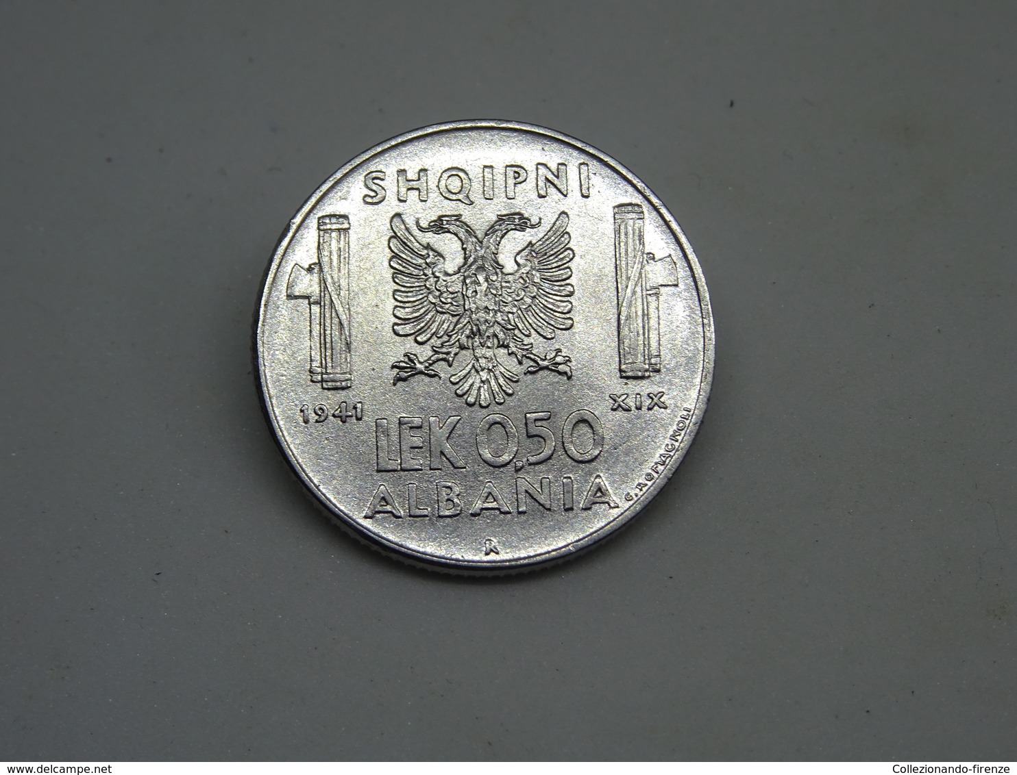 Moneta Albania 0.50 Lek 1941 Shqipni - Albania