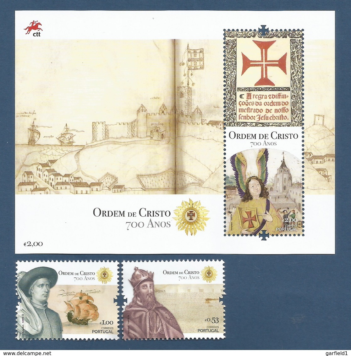 Portugal 2019 , 700 Anos Ordem De Cristo - Block + Marken - Postfrisch / MNH / (**) - Ungebraucht