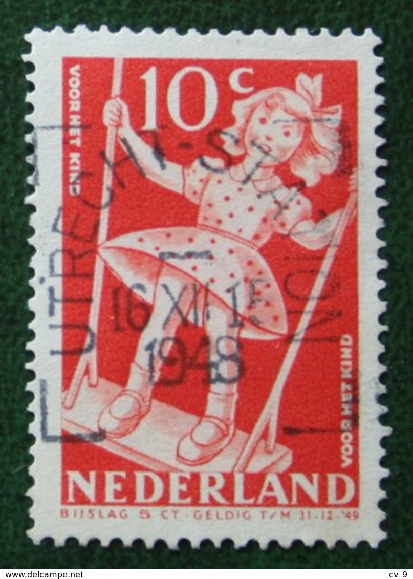 10 + 5 Ct Kinderzegels Child Welfare Kinder Enfant NVPH 511 (Mi 514) 1948 Gestempeld / Used NEDERLAND / NIEDERLANDE - Usati