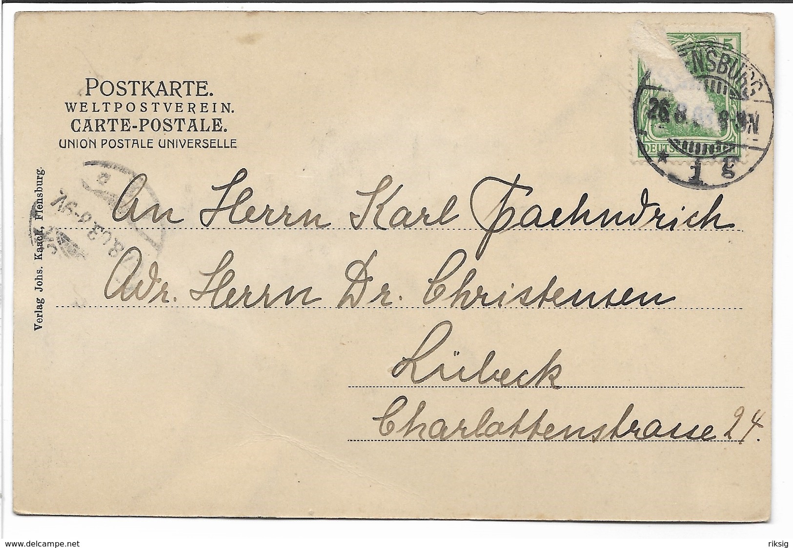 Gruss Aus Kollund. Bad Kollund. . Germany - Denmark.  Used 1903.  S-4755 - Nordschleswig