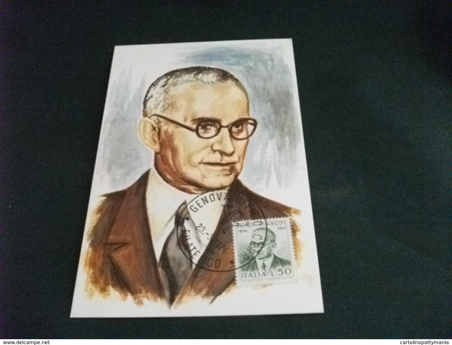 CARTOLINA POSTALE MAXIMUM N° 58 LUIGI EINAUDI 1874 1961 - Uomini Politici E Militari