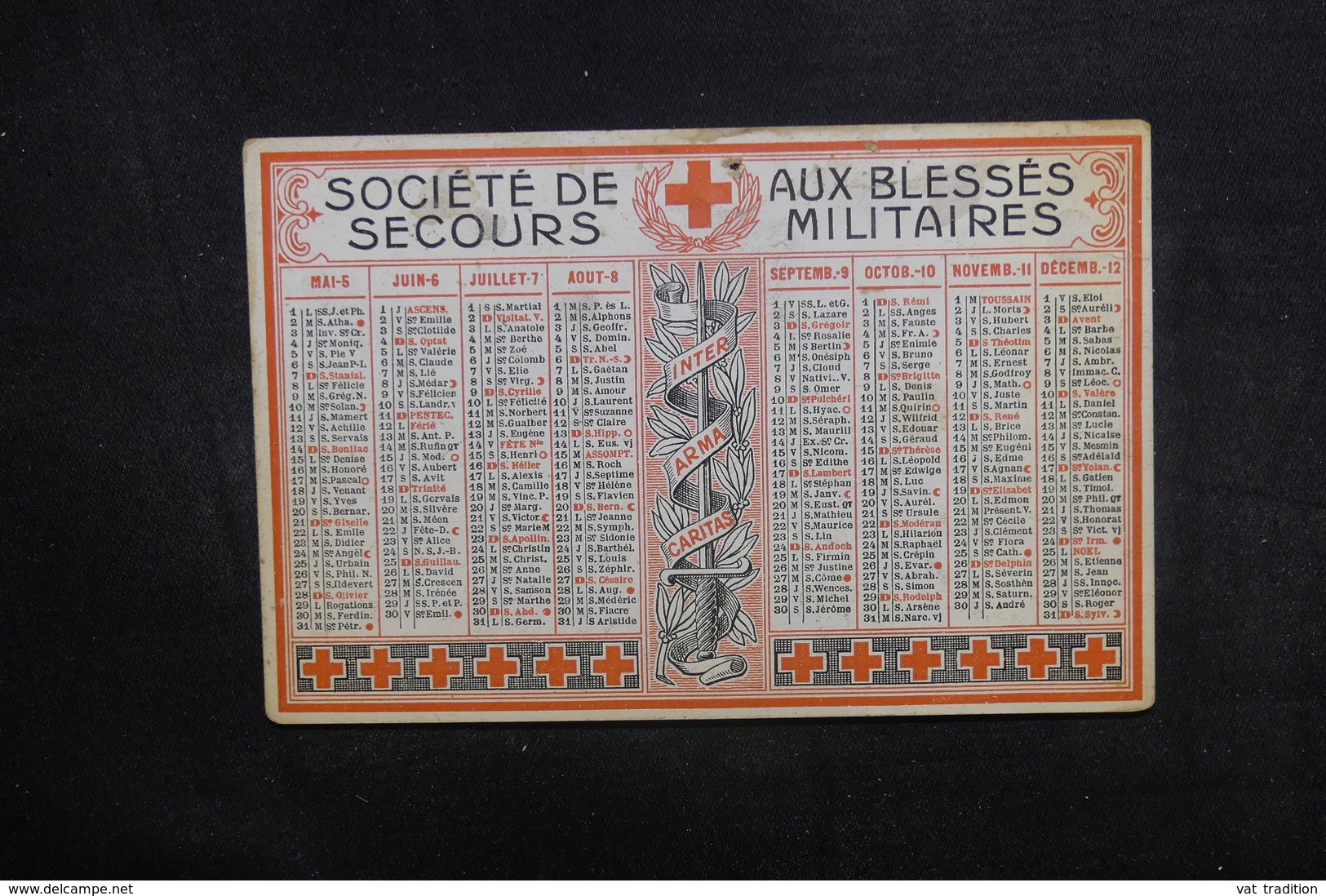 CALENDRIERS  - Calendrier De La Croix Rouge En 1916 - L 40303 - Petit Format : 1901-20