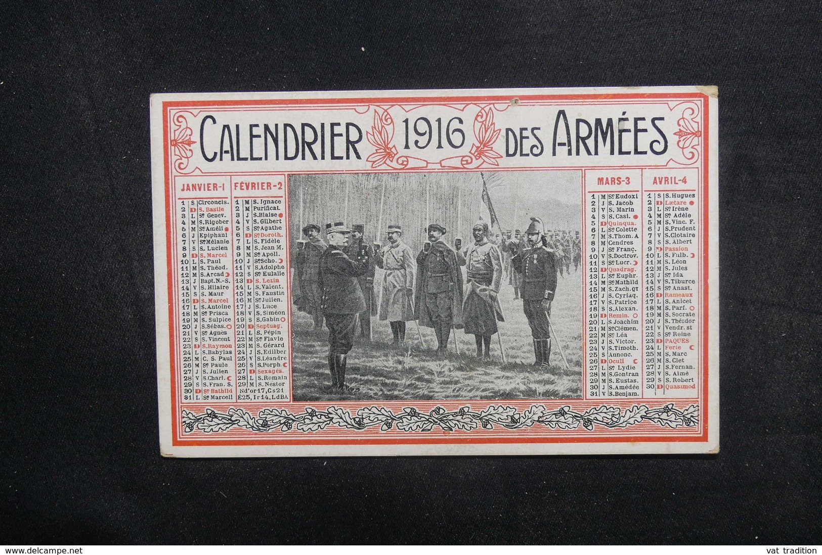 CALENDRIERS - Calendrier En 1916 Des Armées - L 40304 - Tamaño Pequeño : 1901-20