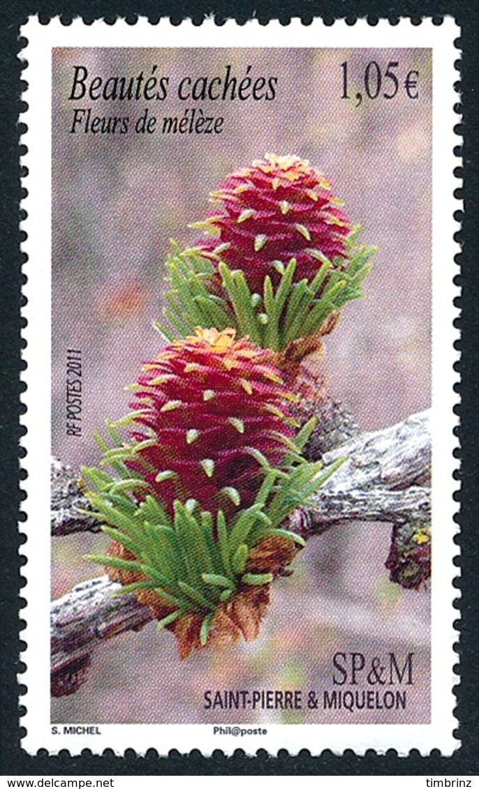 ST-PIERRE ET MIQUELON 2011 - Yv. 994 **   Faciale= 1,05 EUR - Fleurs De Mélèze  ..Réf.SPM11602 - Unused Stamps