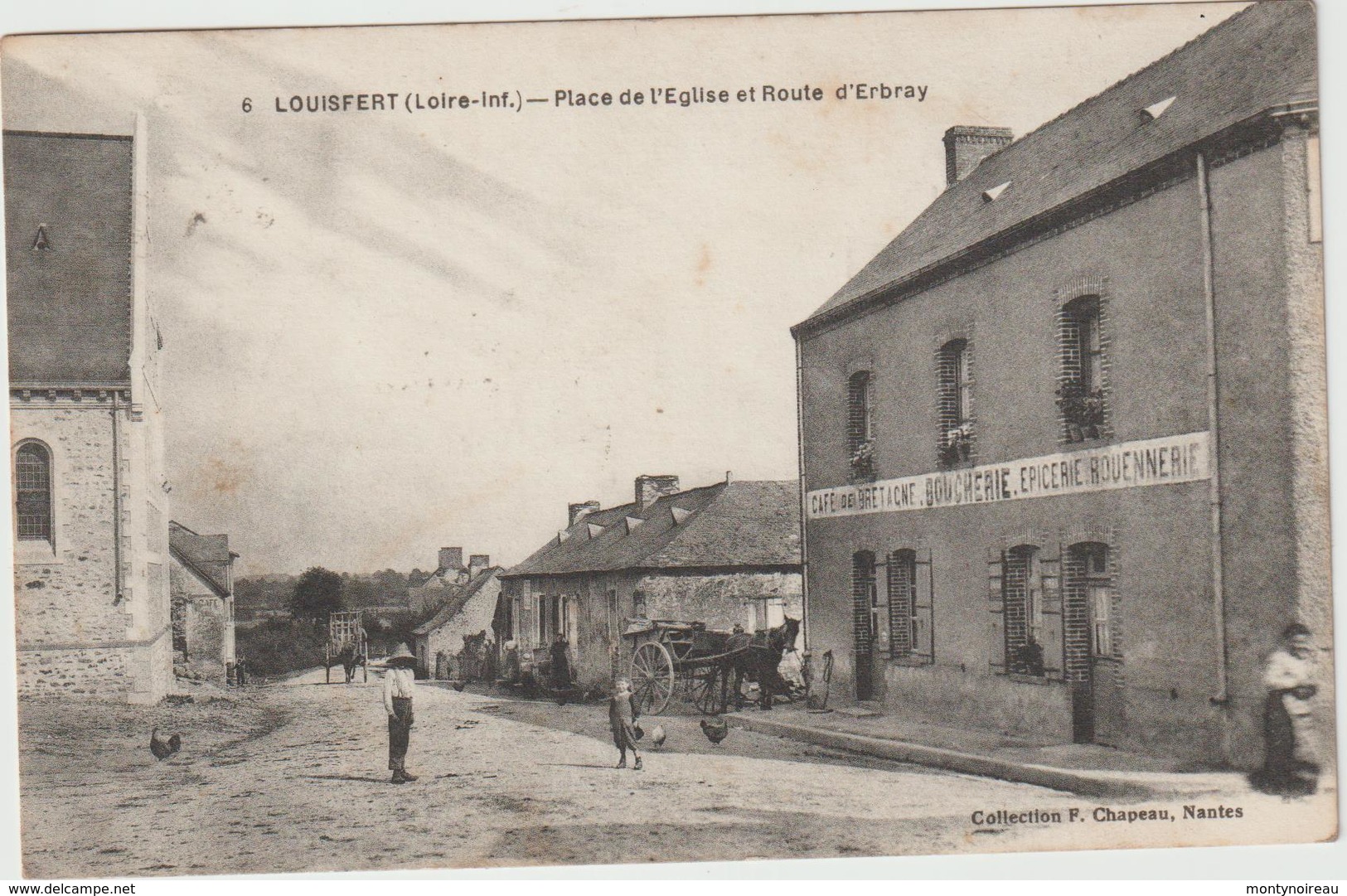 Loire  Atlantique :  LOUISFERT : Place De L   église  Et  Route De  D '  Erbray ( Café-boucherie - épicerie ) - Other & Unclassified