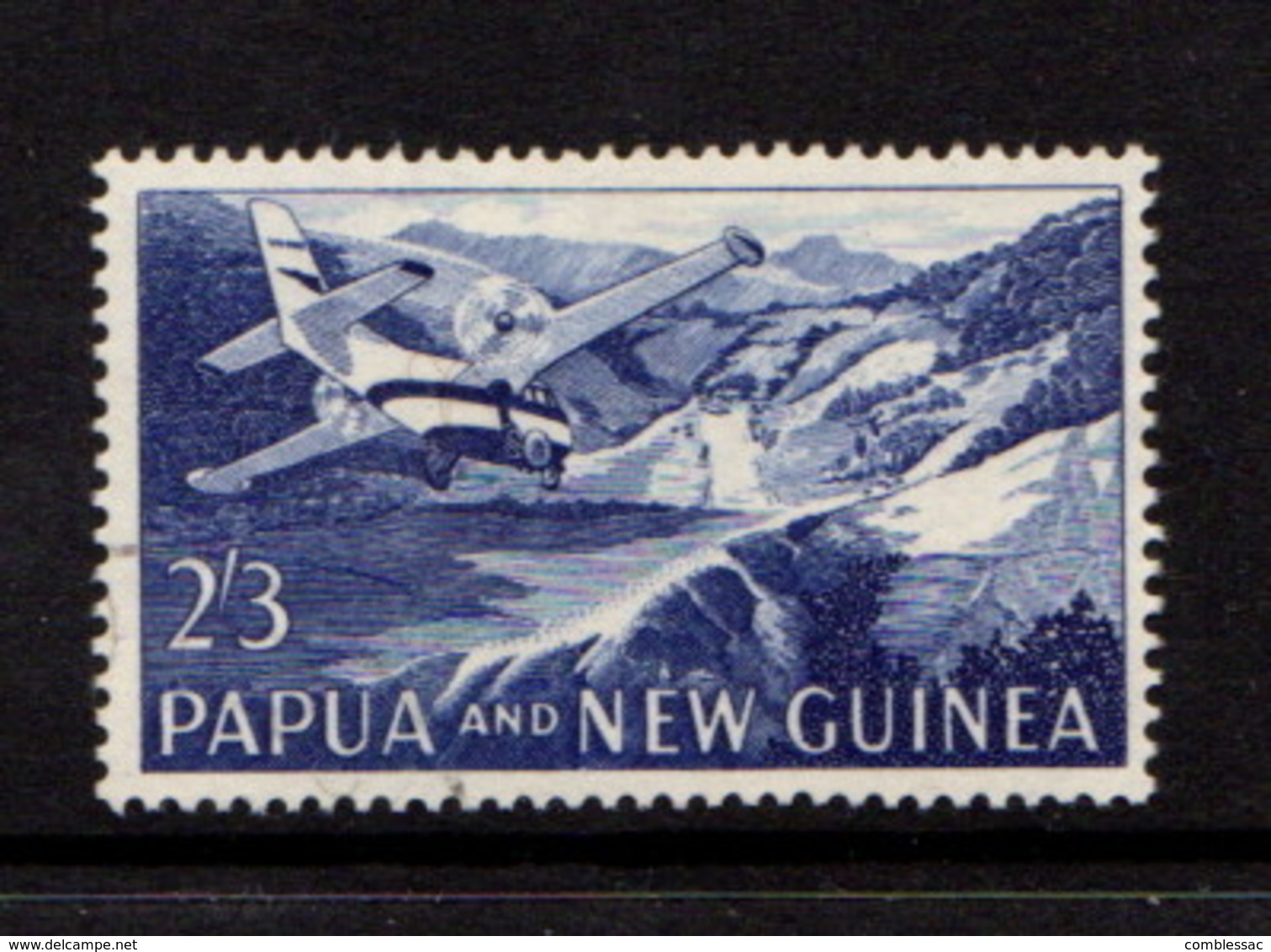 PAPUA  NEW  GUINEA    1963    2/3  Aircraft  Landing  At  Tapini    MH - Papua New Guinea