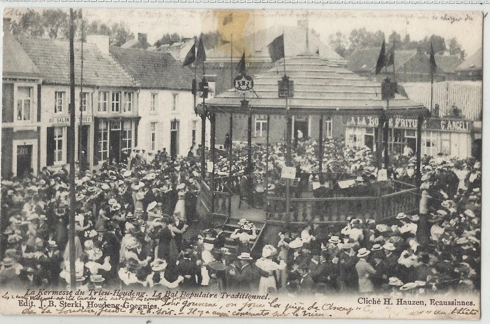 HOUDENG-GOEGNIES - La Kermesse Du Trieu-Houdeng - Le Bal Populaire Traditionnel.1904 - La Louvière