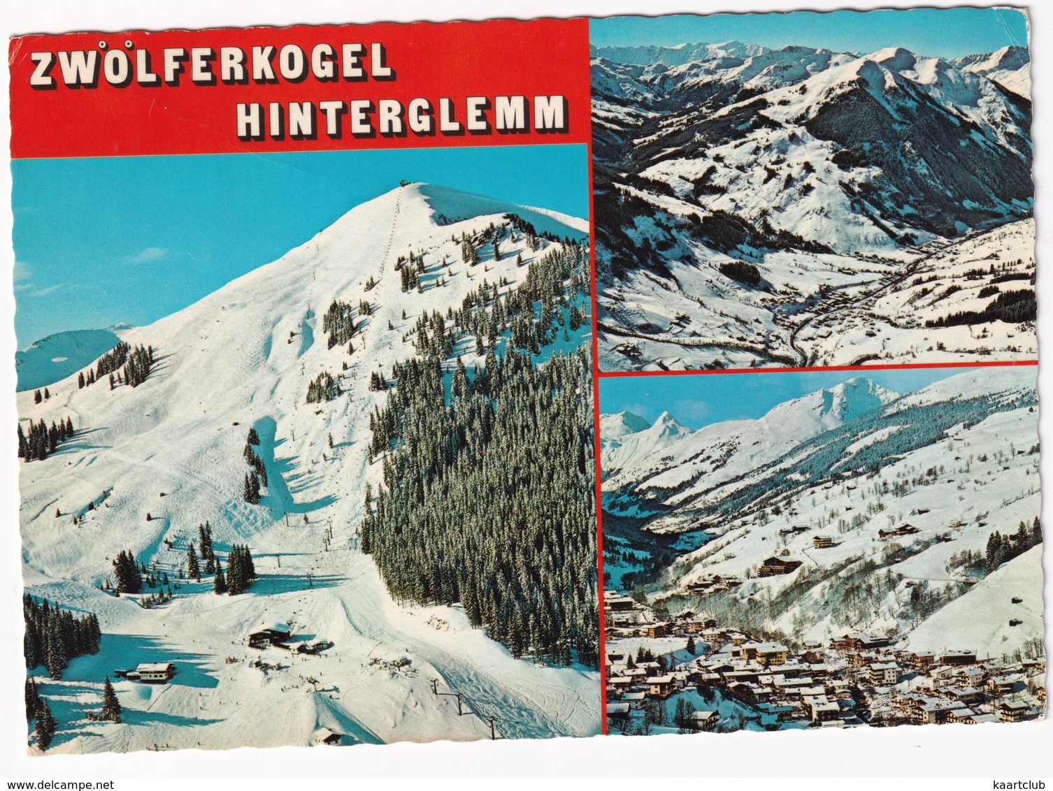 Zwölferkogel Hinterglemm - Skiberg, Gipfelliften, Ort, Tristkogel - Saalbach