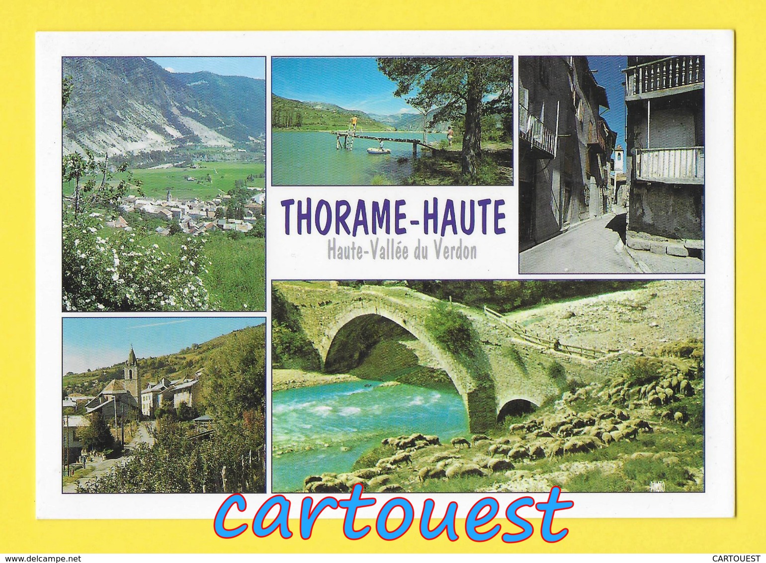 CPSM 04 THORAME HAUTE  Multivues - Le Pont Romain - Le Village - - Autres & Non Classés