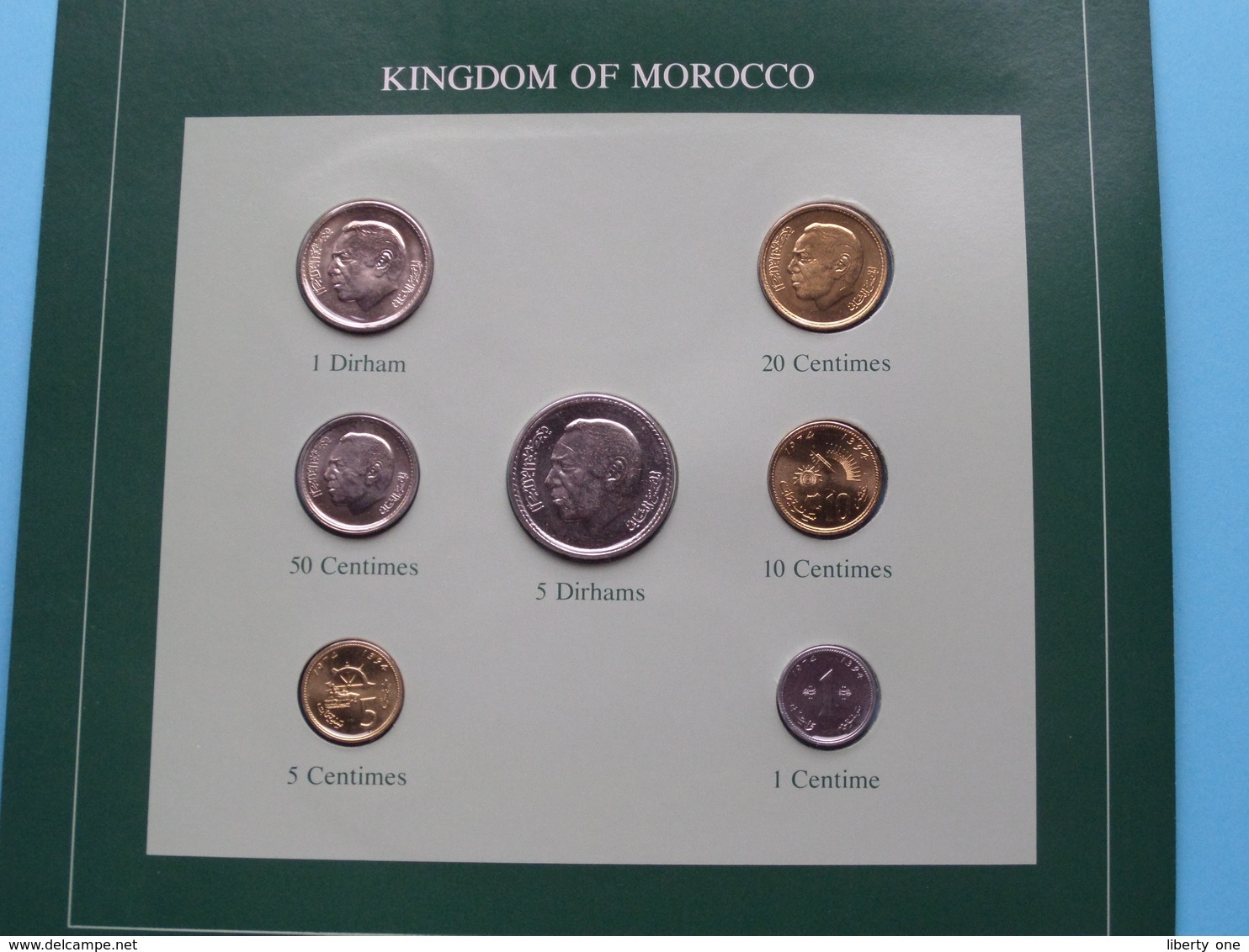 KINGDOM OF MOROCCO ( From The Serie Coin Sets Of All Nations ) Card 20,5 X 29,5 Cm. ) + Stamp '83 ! - Maroc