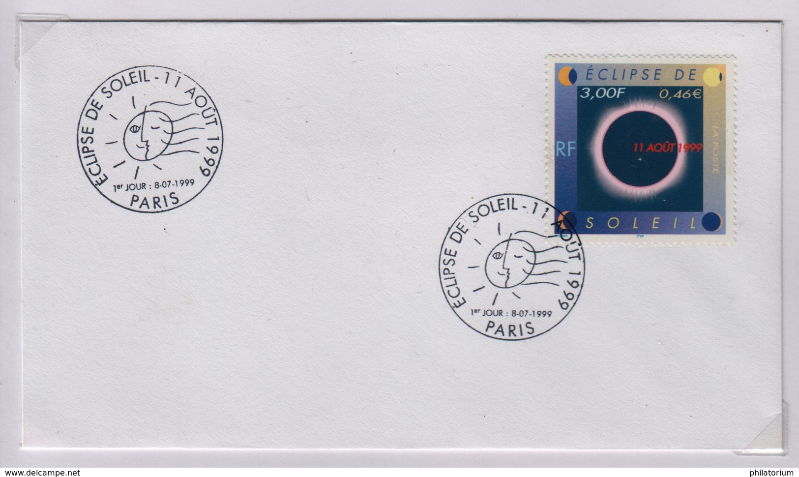 Soleil éclipse FDC France 1999 - Astrologie