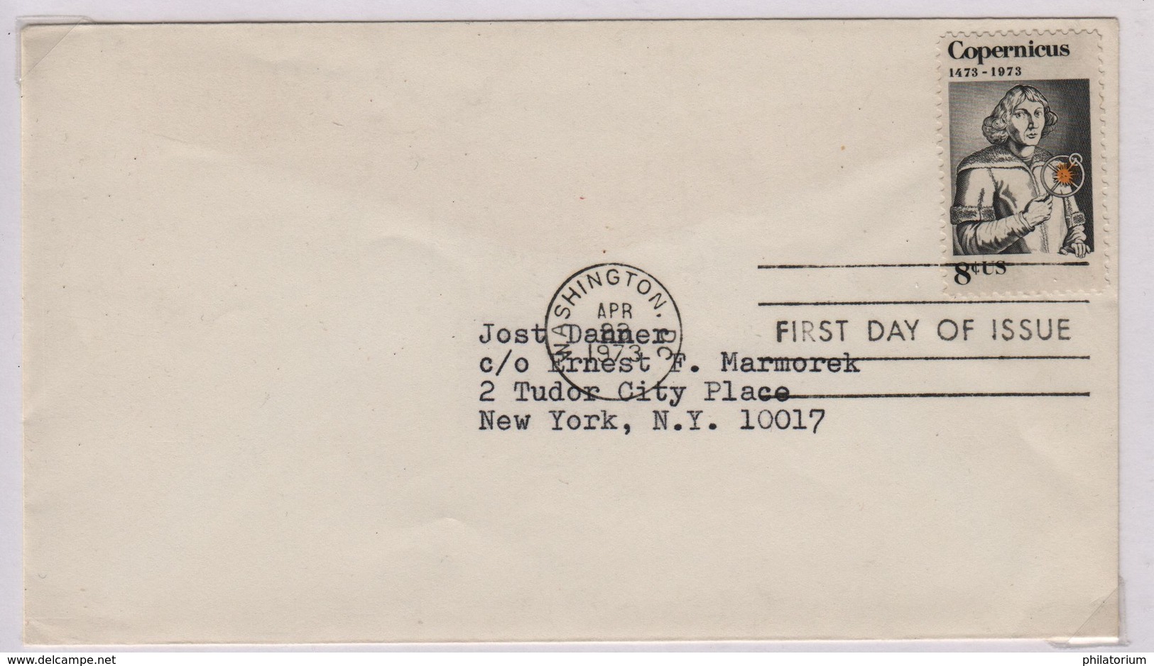 Copernicus  Nicolas Copernic FDC USA 1973 - Astrología