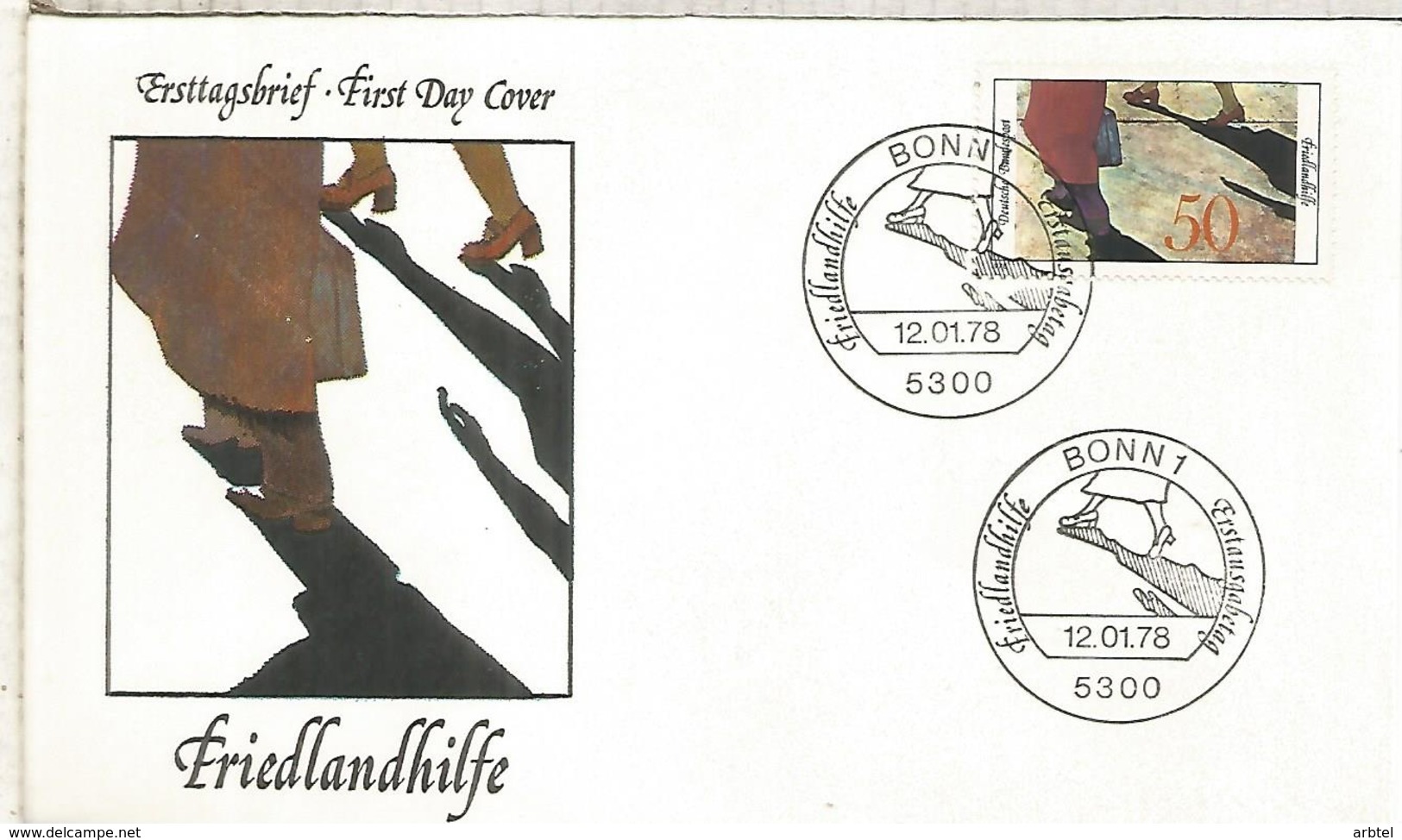 ALEMANIA FDC 1978 FRIEDLANDHILFE  ONG - Contra El Hambre