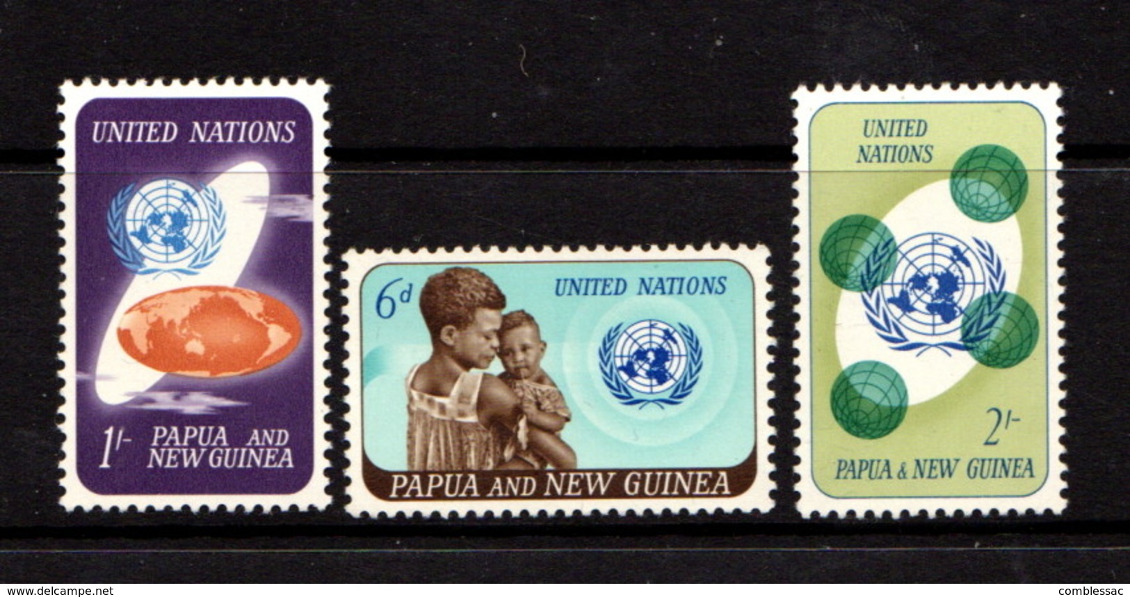 PAPUA  NEW  GUINEA    1965    20th  Anniv  Of  UNO    Set  Of  3    MNH - Papua New Guinea