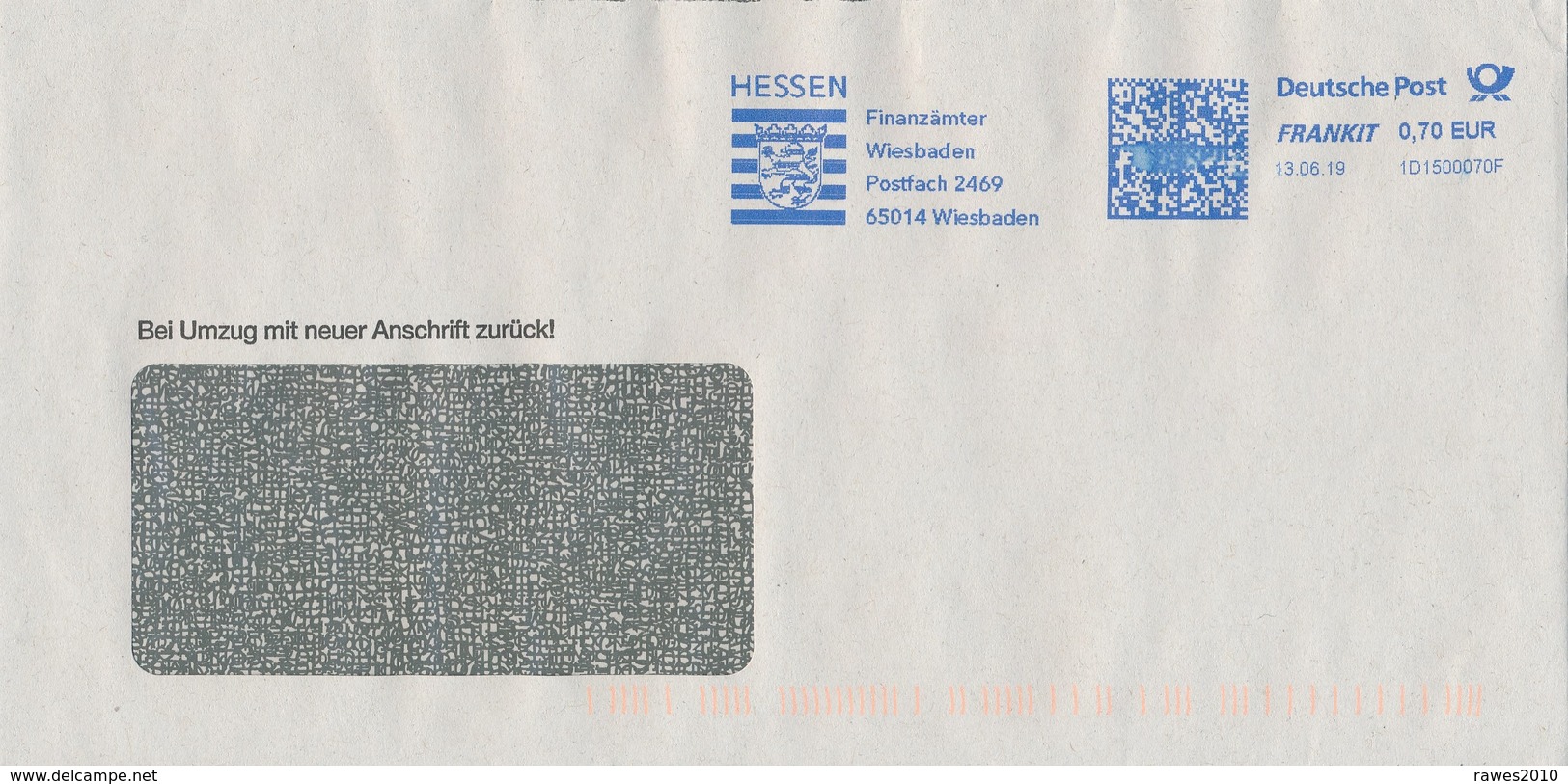 BRD Wiesbaden Frankit 2019 Finanzämter Wiesbaden Wappen Hessen Löwe - Briefe U. Dokumente