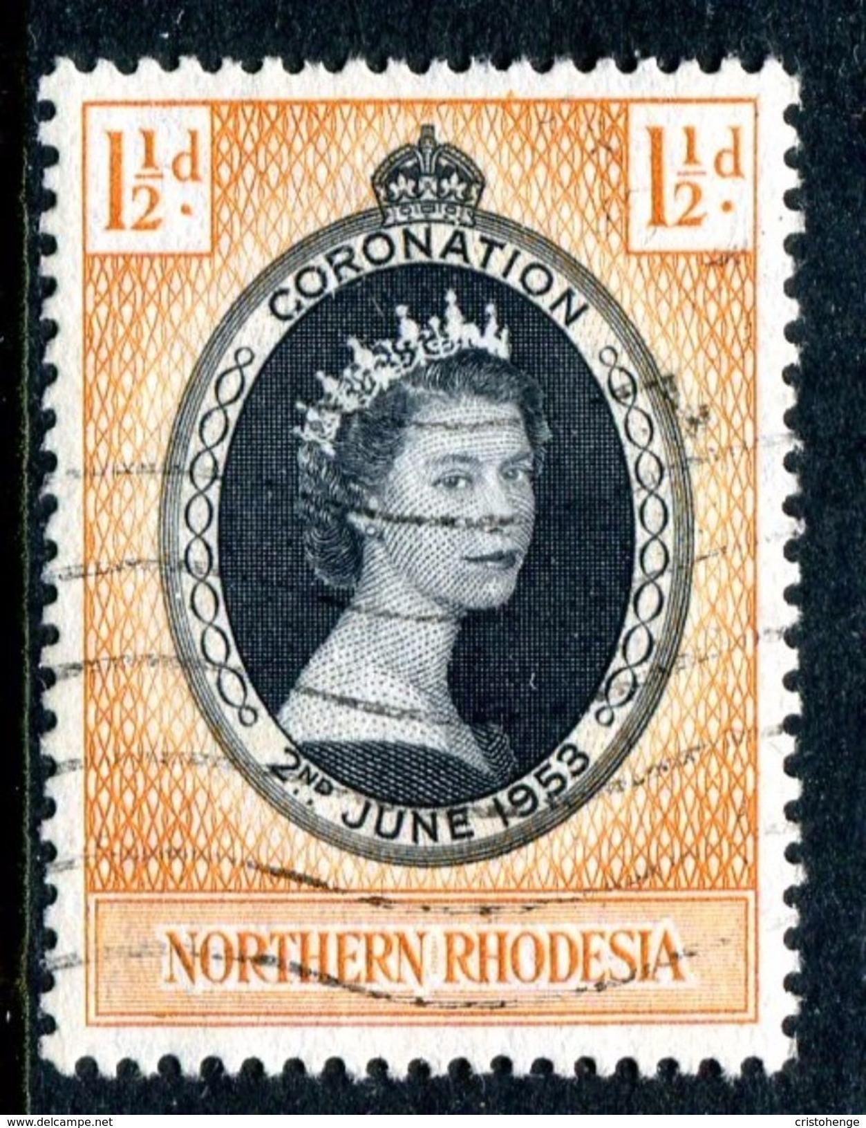 Northern Rhodesia 1953 QEII Coronation Used (SG 60) - Northern Rhodesia (...-1963)