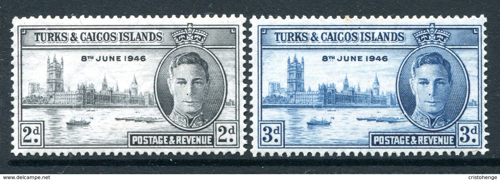 Turks And Caicos Islands 1946 KGVI Victory Set MNH (SG 206-07) - Turks And Caicos