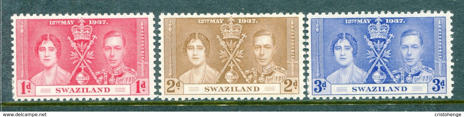 Swaziland 1937 KGVI Coronation Set MNH (SG 25-27) - Swaziland (...-1967)