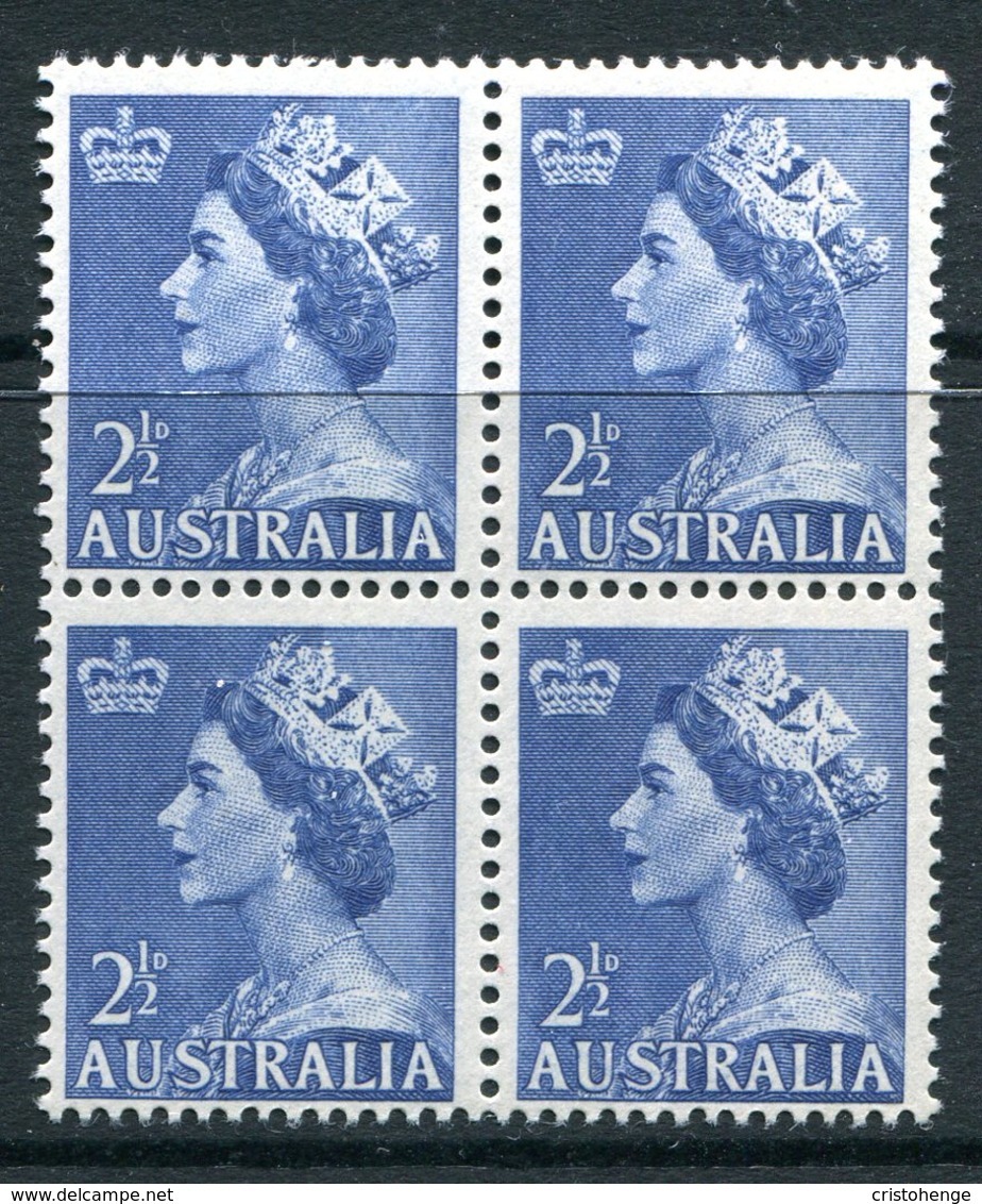 Australia 1953-57 QEII Definitives - 2½d Blues Block Of 4 MNH (SG 261a) - Mint Stamps