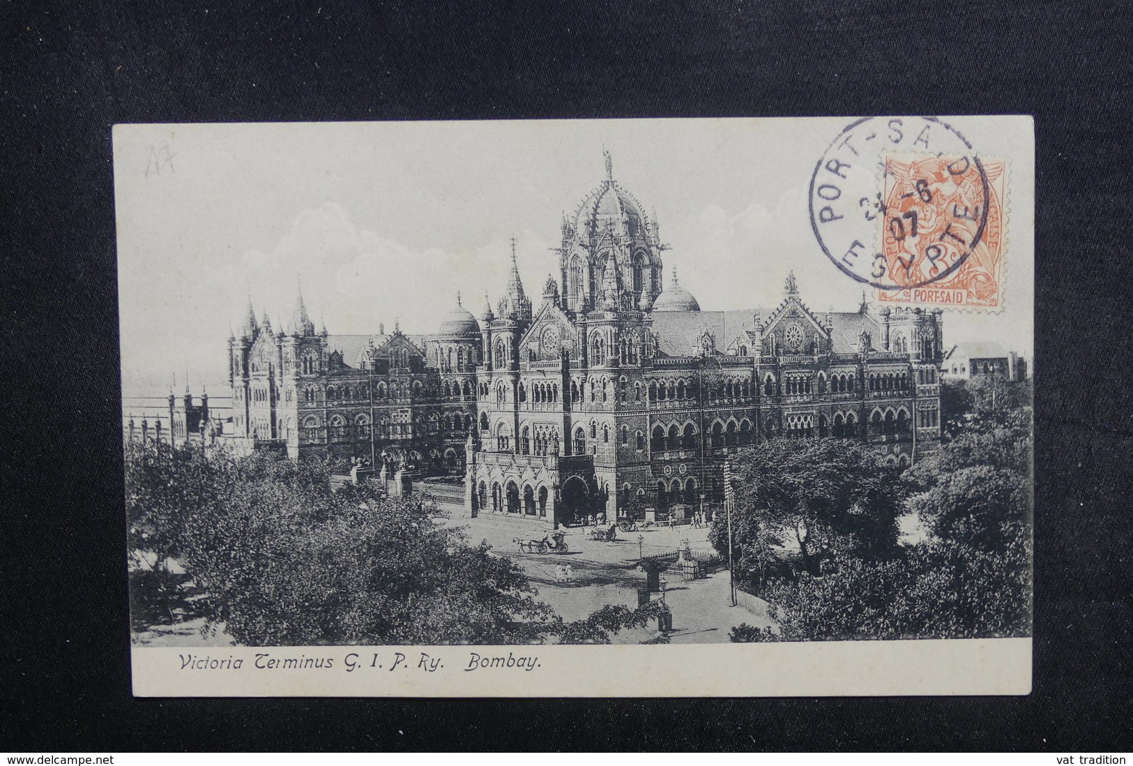 PORT SAÏD - Affranchissement Type Blanc Sur Carte Postale ( Bombay ) En 1907 Non Circulé - L 40324 - Briefe U. Dokumente