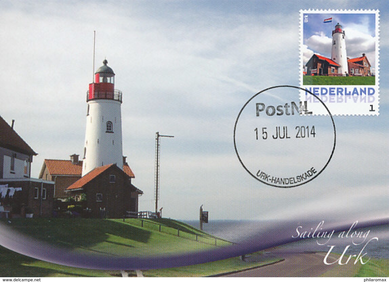 D37956 CARTE MAXIMUM CARD 2014 NETHERLANDS - URK VUURTOREN LIGHTHOUSE CP ORIGINAL - Urk