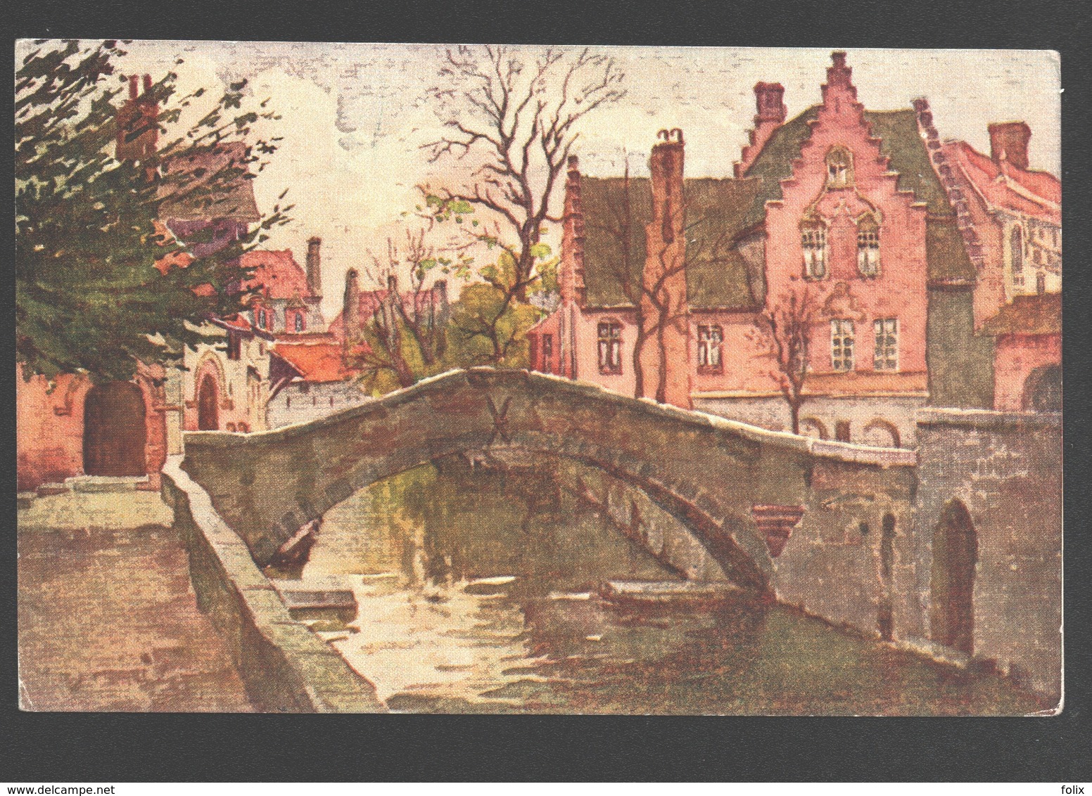 Brugge - Pont St Boniface - Schilderij G. Tilburn - Brugge