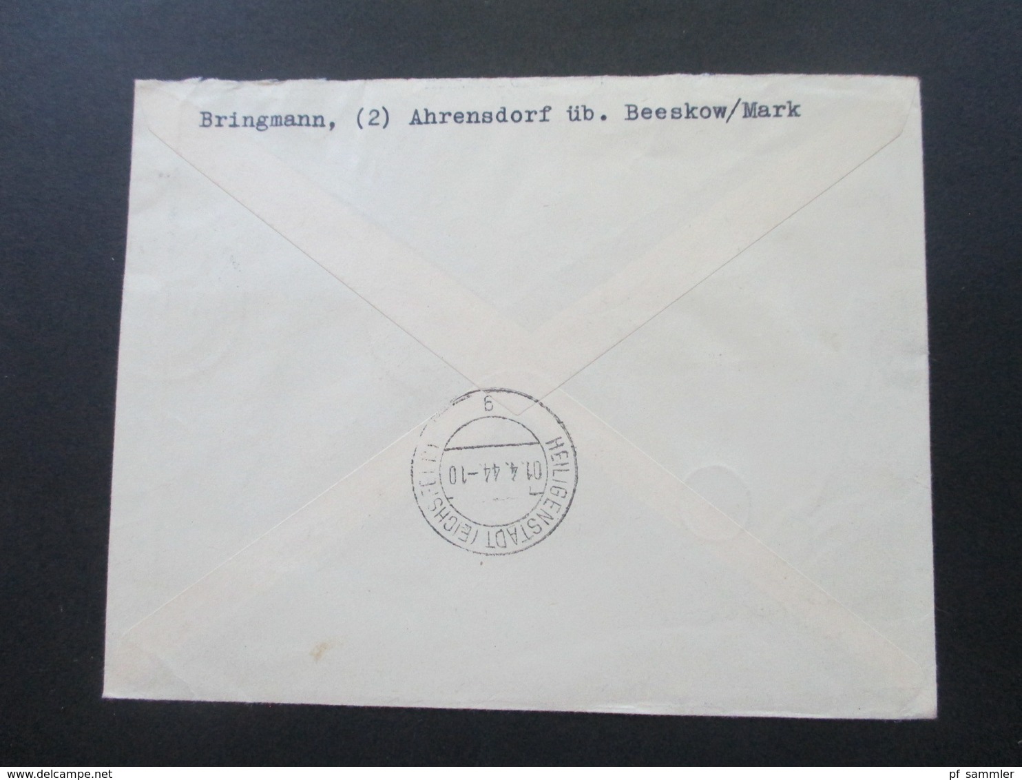 3. Reich 1944 10 Jahre Hilfswerk Mutter Und Kind Satzbrief Nr. 869 / 872 + Hitler Marke Einschreiben Beeskow - Covers & Documents