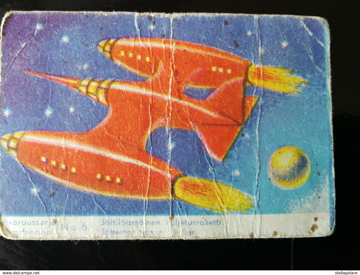 Lot Of 7 SPACE CARDS - CHYMOS BUBBLE GUM "AVARUUSARJA" About 1957 Finland - SCI -FI - UFO - OVNI - SOUCOUPE - Other & Unclassified