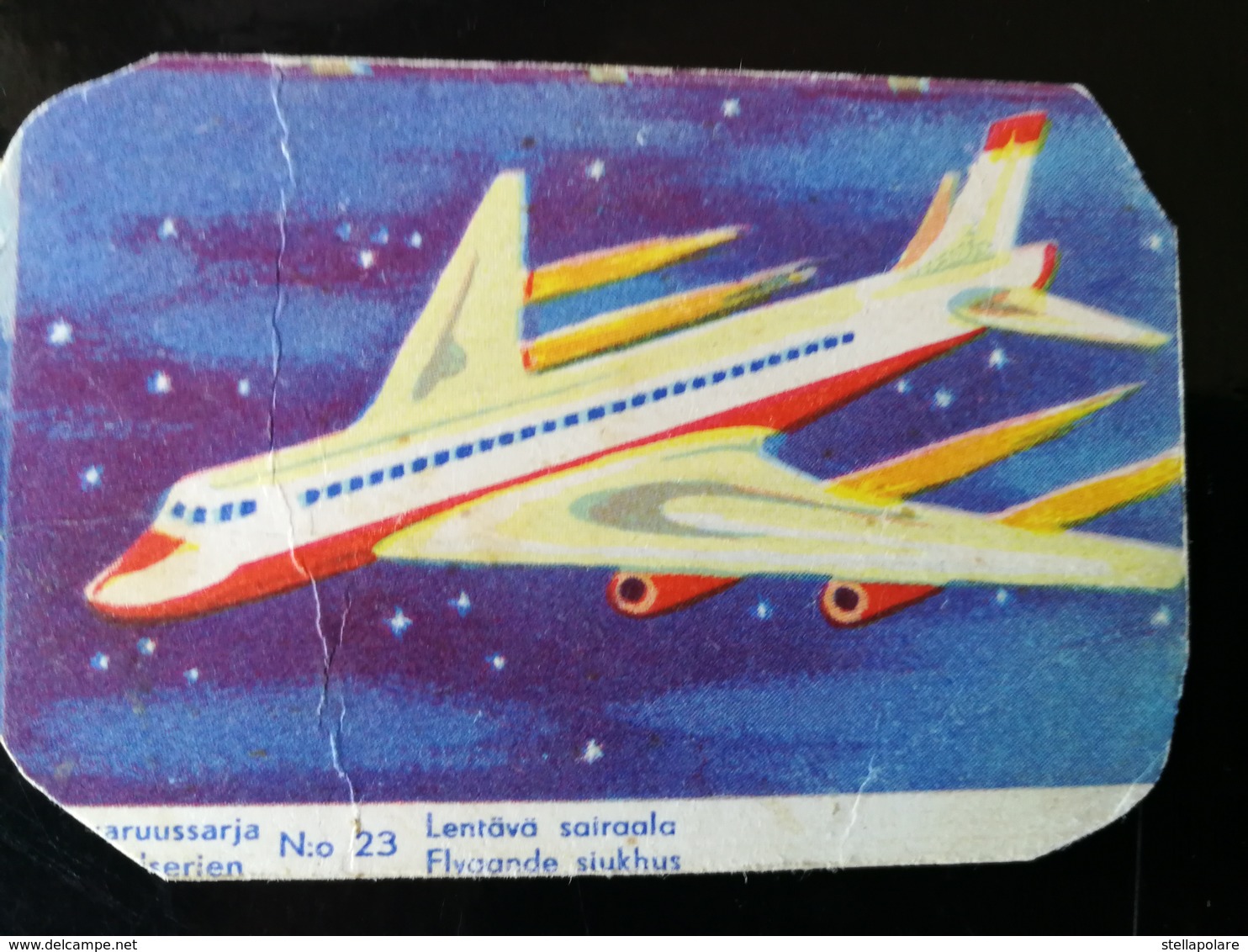 lot of 7 SPACE CARDS - CHYMOS BUBBLE GUM "AVARUUSARJA" about 1957 Finland - SCI -FI - UFO - OVNI - SOUCOUPE