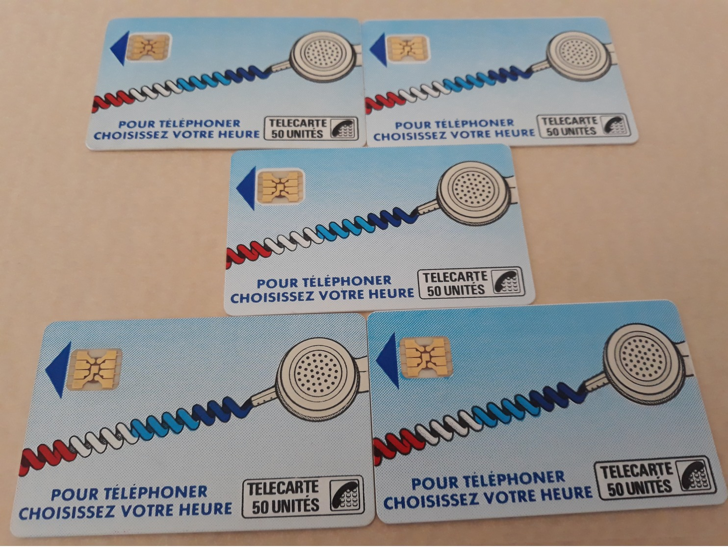 Lot 5 Telecartes "cordon Sérigraphie " - Cordons'