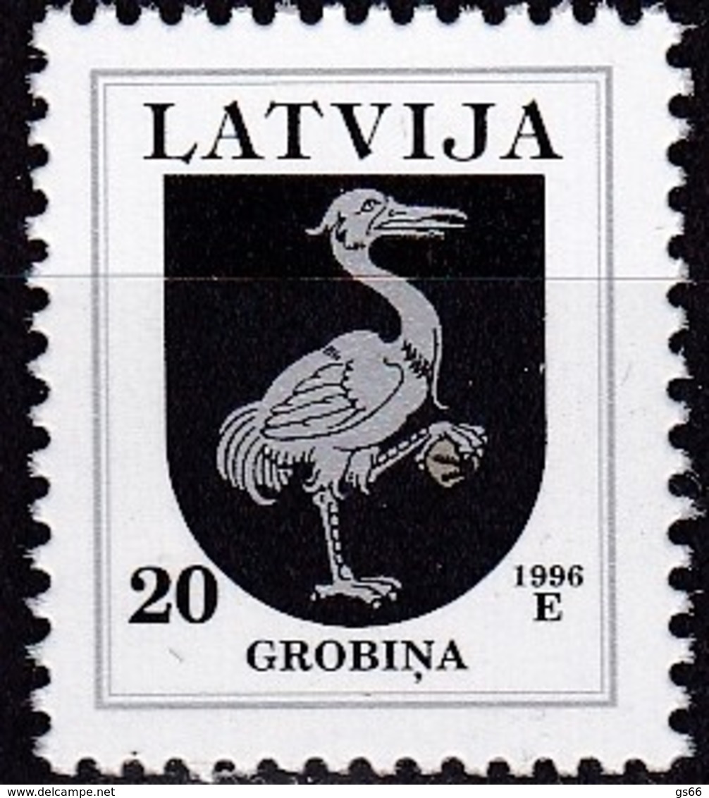 Lettland, 1996, 401II  Freimarken: Wappen. GROBINA. MNH ** - Lettland