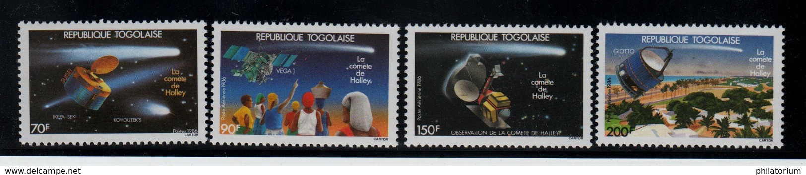 Comète De Halley Timbre ** Togo - Astrologie