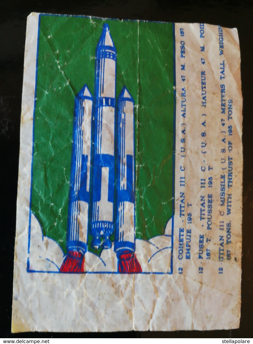 SPACE BUBBLE GUM WAX WRAPPER - About 1970 - TITAN III C - Other & Unclassified