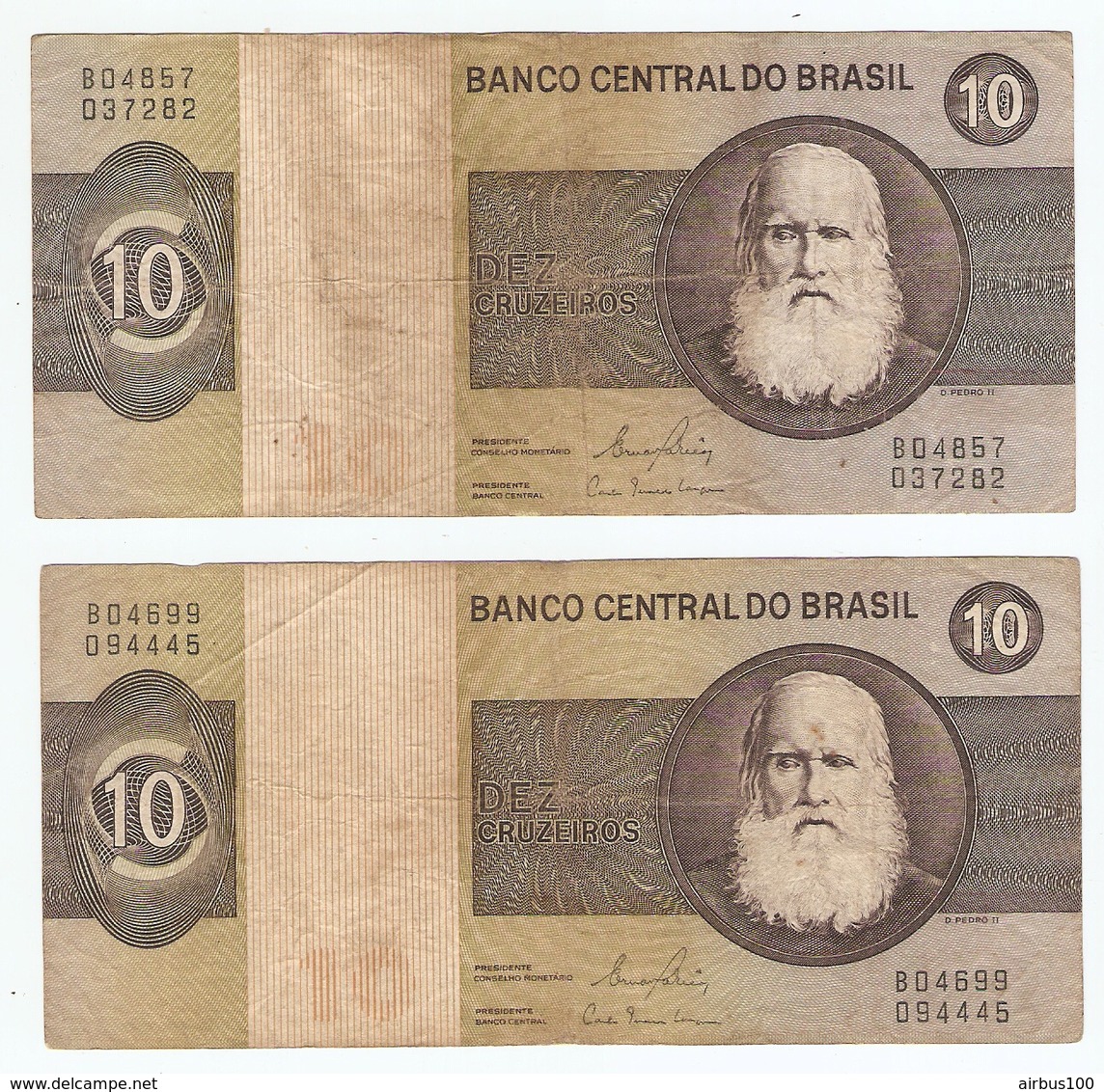 LOT De 9 BILLETS De BANQUE BRESIL - 9 BANQUE BRAZIL TICKETS - 9 BILLETES DE BANQUE BRASIL - Alla Rinfusa - Banconote