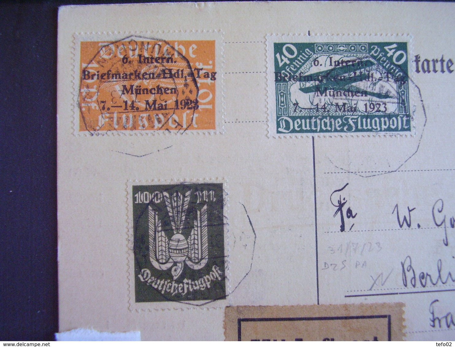 Germania. Drucksache X PA 31.7.23. Descrizione. 4 Foto - Lettres & Documents