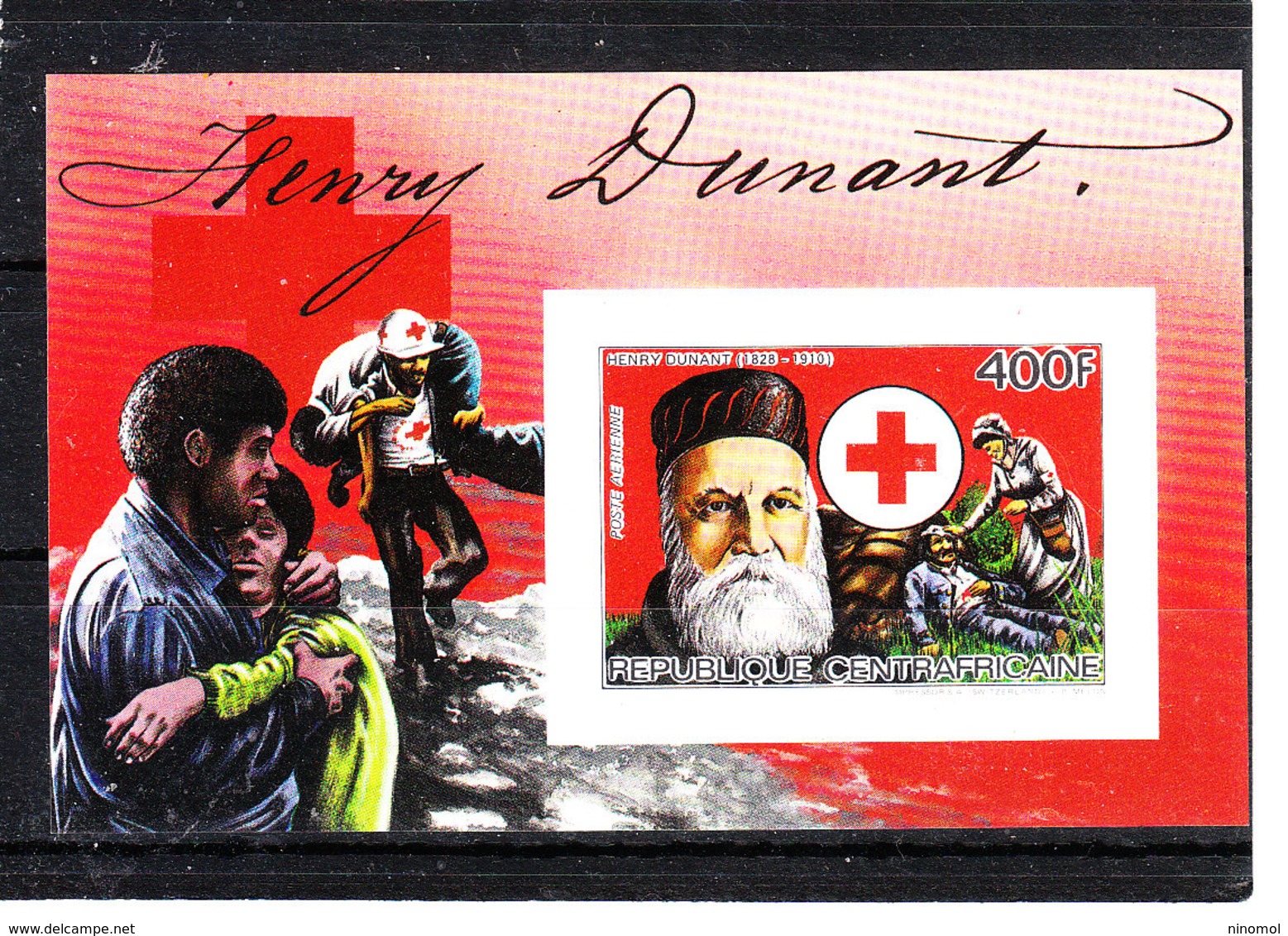 Centrafricana   - 1984. Henry Dunant, Ritratto E Soccorso Medico. Portrait And Medical Rescue. MNH Imperf. Very RARE - Croce Rossa